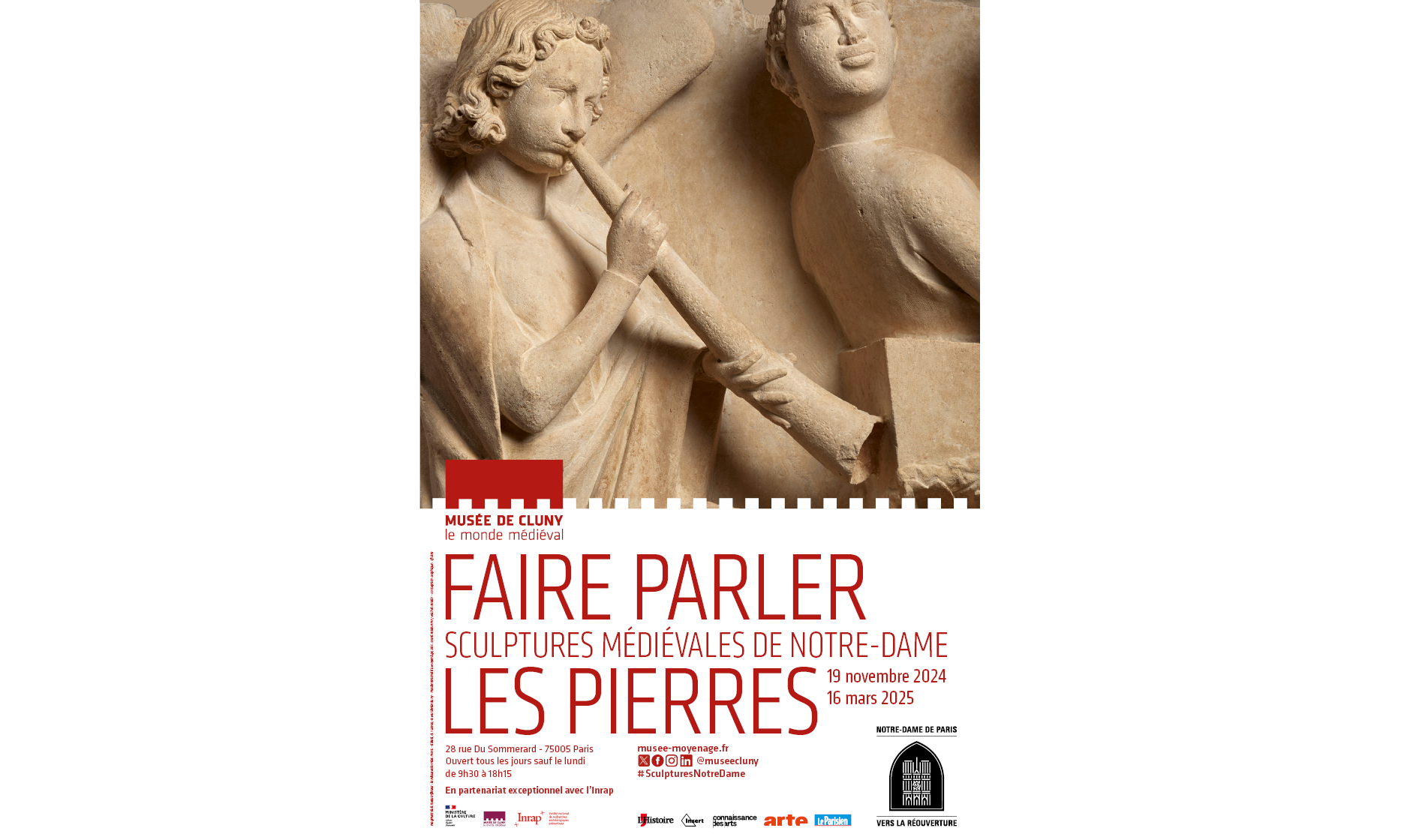 expo visite conférence faire parler les pierres feuilleter Notre Dame de Paris musée de Cluny